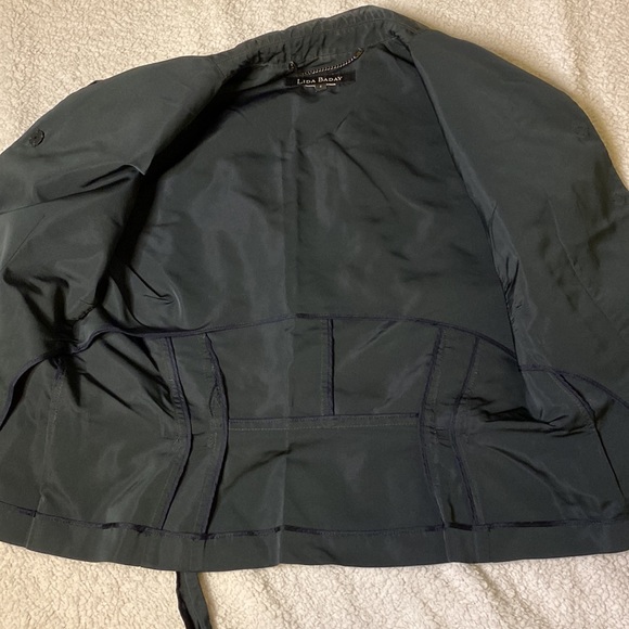 LIDA BADAY black classy button down dress shirt, size 6 - Picture 4 of 5